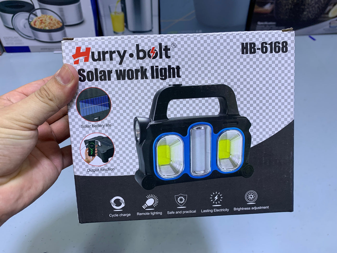 Hurry Bolt Solar Work Light HB-6168