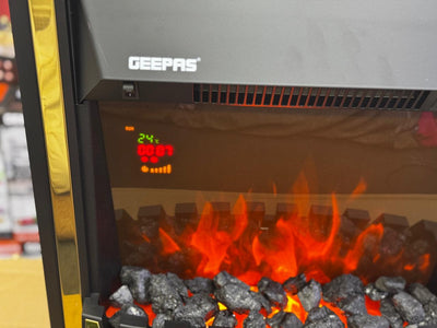 Geepas 3D flaming Electric heater 2000 watt |Model:28582 | 2 years warranty
