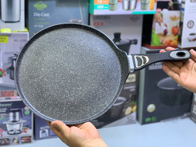 Non Stick Crepe Pans  - Pizza Pan and Tawa 32cm Granite Coating Color Dark