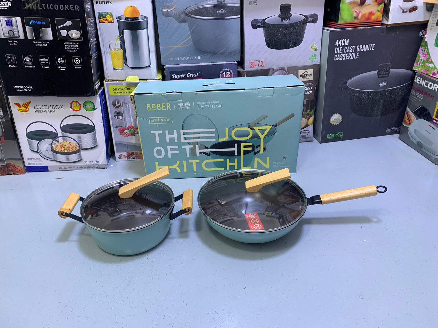 BOBER Ceramic cookware set 2 pieces Frying pans 30cm and casserole 26cm