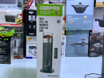 Geepas Heater with Flame Effect |2 Years warranty| GRH28589P