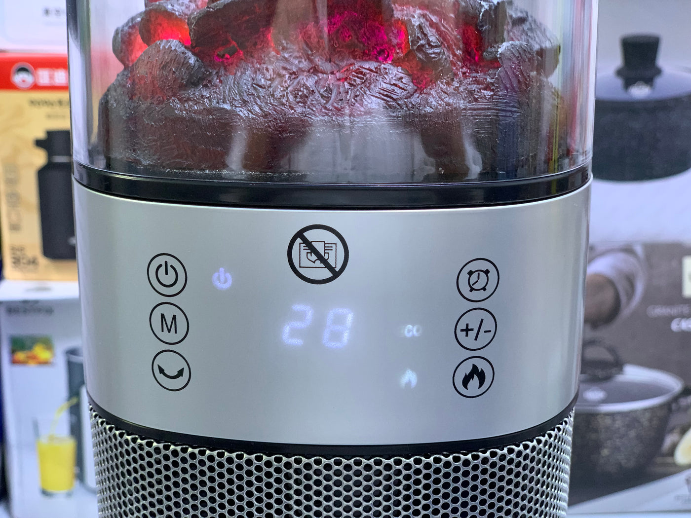 Geepas Heater with Flame Effect |2 Years warranty| GRH28589P