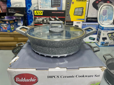 10 Pieces Ceramic Cookware set Pure Non-stick Long Lasting Cooking Pots