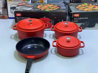 UAKEEN 7 pieces Die-Casting Aluminium Cookware Set|VK-21