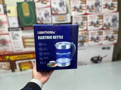 Transparent Glass Electric Tea Kettle 1.7L For Office and Guest House