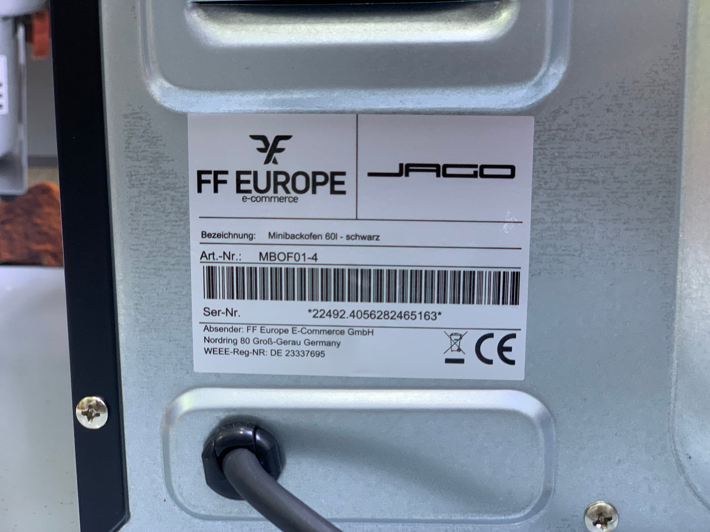 60L Electric Oven| FF Europe