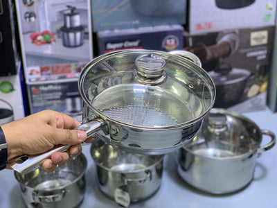 Berghome Line 16 Pieces Cookware Set Stainless Steel