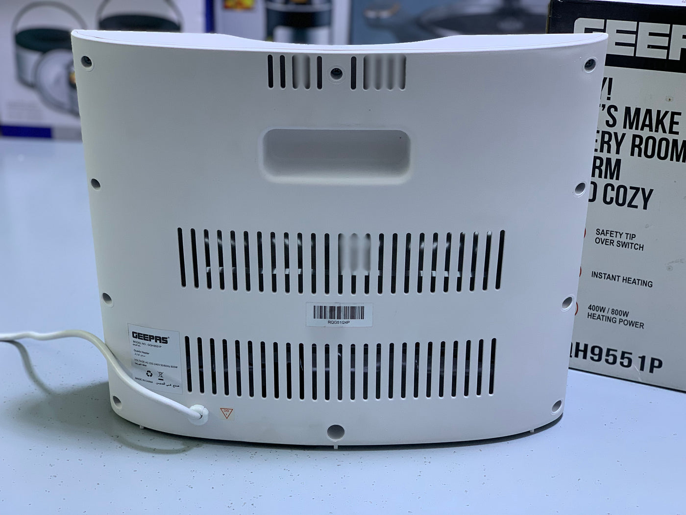 Geepas Electric Heater|Model: GQH9551P