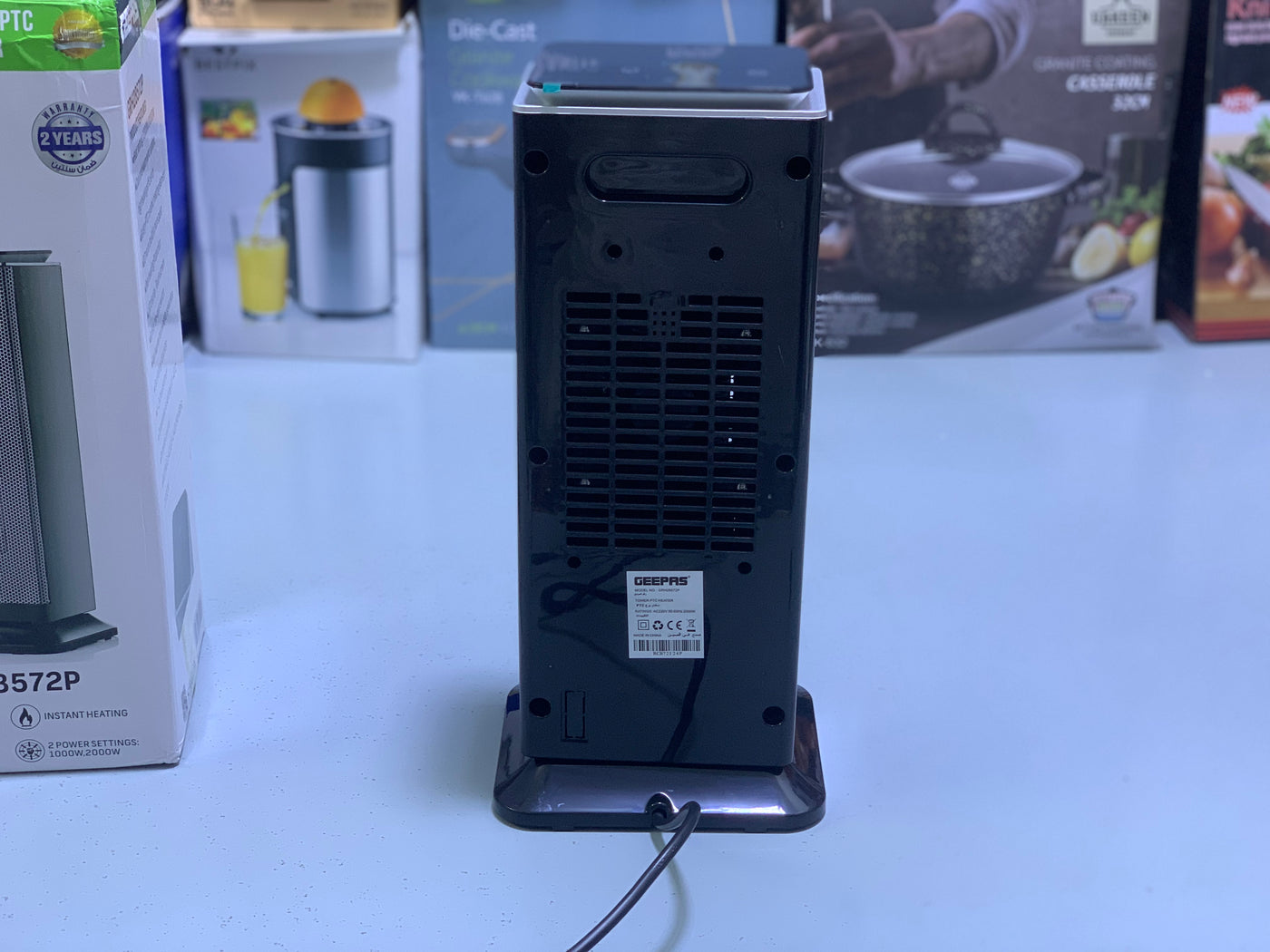 Geepas Tower PTC Heater| 2 Years Warranty|Model: GRH28572P