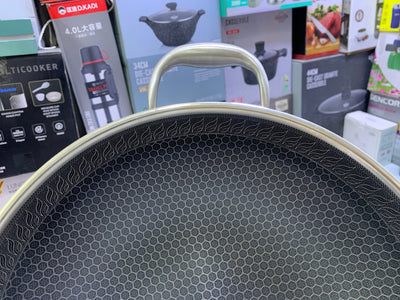 Laser Coating Frying Handi with Solid Handles