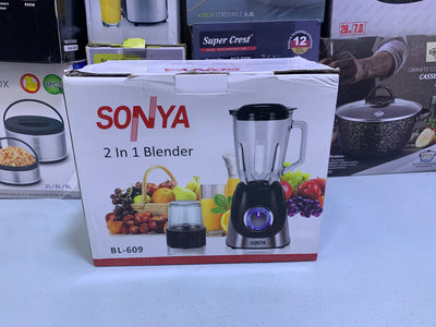 SONYA 2 in 1 Blender stainless steel Blades 400w 1.5L BL- 609