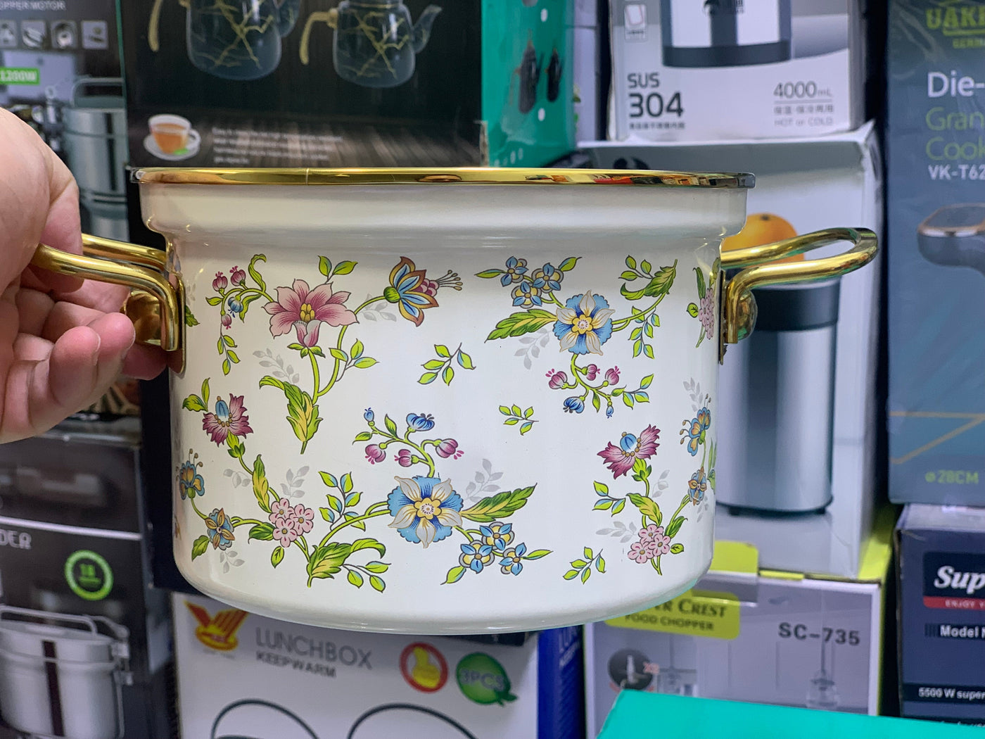 Enamel Cookware Sets 6 Pieces , Elegant Design