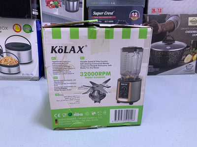 Kolax High speed Blender 2L Jug 32000rpm Speed 3200w Unbreakable Jug