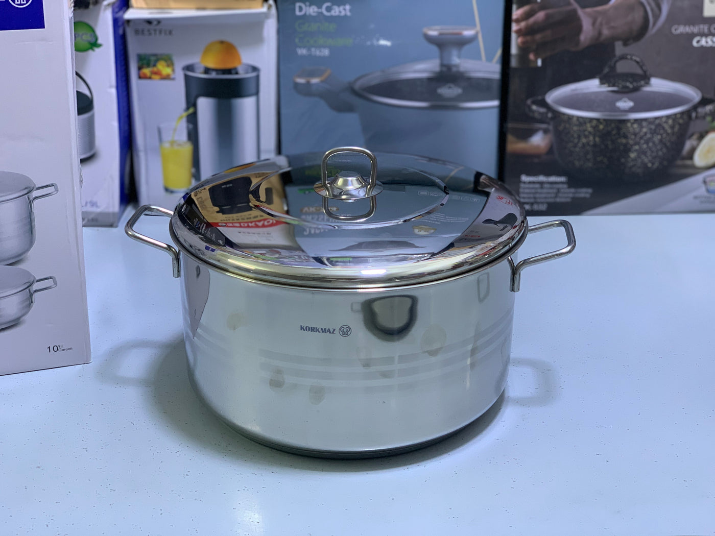 Korkmaz 10 Pieces cookware set| Steel lid