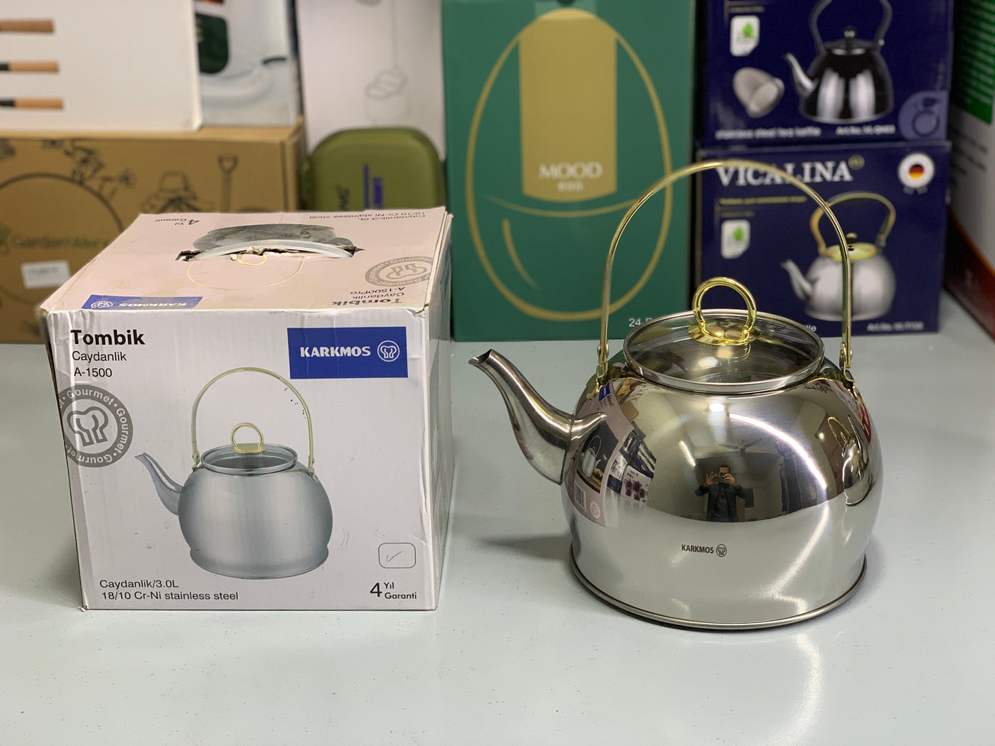 Karkmos Turkish Brand Stainless Steel Tea Kettles Tea Pots