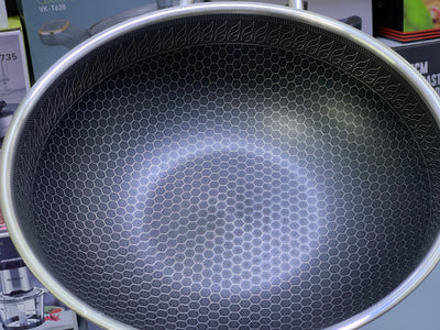 Laser Coating Shallow Type Casserole Handi- Shape Stainless Steel