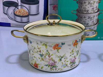 Enamel Cookware Sets 6 Pieces , Elegant Design