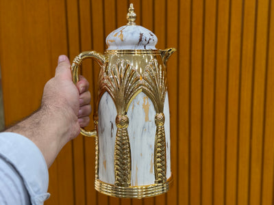 White and Golden Tea Thermos