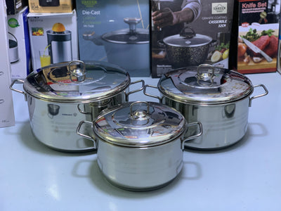 Korkmaz 10 Pieces cookware set| Steel lid