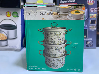 Enamel Cookware Sets 6 Pieces , Elegant Design